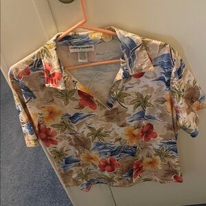 Cathy Daniels Floral Tropical Blouse - Multicolor